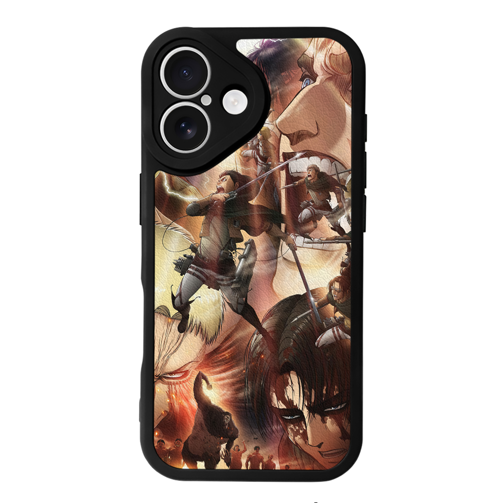 （画像用） 進撃の巨人 Attack on Titan 【iPhone 16シリーズ対応】シリコンスマホケース（レザー調） 材質：シリコン